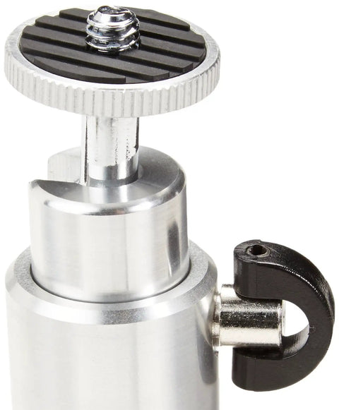 Close-up of Lightweight Portable Mini Travel Tripod With 360 Degree Ball Head For Small Cameras GoPro And Smartphones Adjustable Height