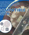 Heavy Duty Blade Mounting Hardware Assembly For Ryobi 20 Inch 40V Brushless Lawn Mower Deck Replacement Kit parts displayed on mower deck.