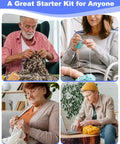 Adults and teens using Beginner Crochet Kit For Adults And Teens With 23 Crochet Tools And 655 Yards Of Yarn Includes Ergonomic Hooks Aluminum Needles Stitch Markers Tapestry Needles Scissors Pom Pom Maker Tape Measure Instruction Booklet And Tote