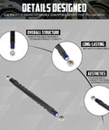 Shift Linkage Upgrade For Harley Softail Touring Trike 1986 Through 2025 Blue Aluminum 12.68 in linkage close-up
