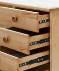 Eight Pairs Top Shelf Black Drawer Slides Full Extension Side Mount Ball Bearing Telescopic Slider Built Like A Tank Cabinet Hardware view with open wooden drawers.