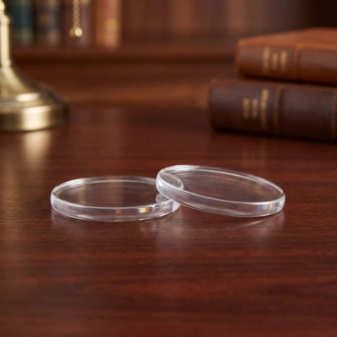16 Pack Non Adhesive Rubber Feet for Glass Tables and Counters Transparent No Slip Cushions on wooden surface