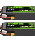 Two 4S 2200mAh 14.8V 130C LiPo RC Batteries with XT60 Connector Soft Case Beefy Burst Power for cars, drones, boats, planes
