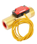 Water Flow Sensor Switch Hall Effect Inline Meter 1 To 30 LPM For Water Heaters Boilers Coffee Machines Dispensers Brass Body