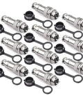 GX16 2 Pin Panel Mount Circular Aviation Connector Set with Waterproof Cap for Male and Female Plug Socket 10 Pack