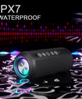 Rugged Portable Bluetooth Speaker With 24W Stereo Sound Deep Bass TWS Pairing IPX7 Waterproof 30 Hours Playtime