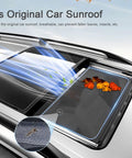 QANGBOOM car glass sunroof shade for Tiguan 2010–2017; one-piece foldable shade with storage bag, heat insulation
