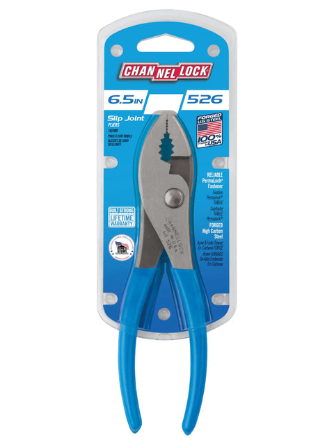 Slip Joint Pliers 526 Two Position Adjustable With Serrated Jaw And Wire Cutter Rust Resistant Made In USA Six Inch Workhorse Pliers For Gripping Turning And Holding Pipes Bolts And Fasteners In The Shop
