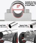 Heavy Duty 6 Inch Gate Wheels With Rubber Tread Carrier Set For Driveway Chain Link Fences And Metal Tube Gates Double U Bolts