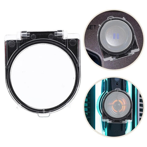 Clear Push Button Switch Protector Guard No Sweat Easy Install Safety Cover for accidental shutdowns on devices.