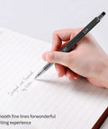 Extra Fine 0.28mm Gel Pens Black Ink Go To School Office Set With Transparent Tube Case Six Pack Smooth Writing Ball Point Pens For Notes