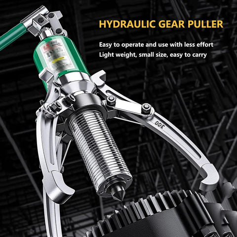 Heavy Duty Hydraulic Gear Puller No Sweat Two Or Three Jaw Bearing Separator with easy grip and smooth hydraulic action.