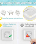 Baby Proof Outlet Covers 60 Pack For Kid Safe Sockets And Home Electrical Protection, Easy Access To Outlets Without Exposing Tiny Fingers, Prevent Power Shocks, Child Proof Plug Protectors For Nurseries And Living Rooms showing 3-prong design with secure installation.