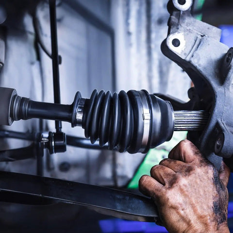 Universal CV Axle Boot Repair Kit For 22mm To 28mm Shafts Silicone Rubber Gaiter Seal installed on vehicle