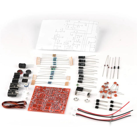 Rad Forty Nineer 3W CW Shortwave Transmitter Receiver Kit components for DIY telegraph radio enthusiasts with low power consumption.