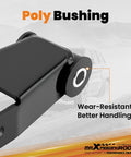 Close-up of 1-2 Inch Drop Shackles Leveling Kit For Ford F-150 2WD 1987-1996 Bolt On Upgrade with polyurethane bushing