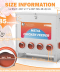Kick The Chore Out Of Feeding With This Heavy Duty Automatic Chicken Feeder For Backyard Birds Featuring Eighty Five Pound Capacity And Ten Port Design To Block Waste And Keep Flocks Happy All Season Long.