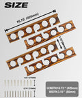 Holds Up To 12 Fishing Rods, Wall Or Ceiling Mounted Rod Rack for Garage Storage, wooden parts with dimensions labeled