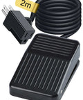 Heavy Duty 6.6 Ft Foot Switch Pedal Extension Cord UL Certified 3 Prong Piggyback Plug with a black pedal and cable.