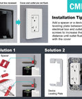 Installation solutions for Screwless Wall Plates 40 Pack 1-Gang Decorator Light Switch Covers White 2.91 x 4.68 Inches