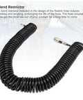 Tough As Nails 12 Meter Rubber And Steel Air Hose For Air Compressors featuring kink-resistant bend design and flexible coiling.