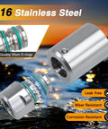 Half Inch Stainless Steel High Pressure Hose Reel Swivel Fitting Joint Heavy Duty With Grease Fitting And Ball Bearing Swivel Mechanism Leak Proof Half Inch NPT Thread Built For Tough Jobs And Real World Use, 316 stainless steel swivel joint with Viton O-rings