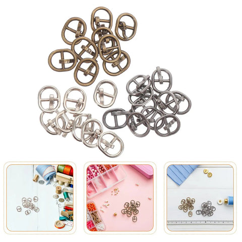 150 Piece Miniature Doll Belt Buckles And Tiny Alloy Buckle Set For DIY Sewing In Silver Gunmetal And Antique Copper For Doll Clothes Craft Projects And Snap Fasteners Kit For Grab And Go Easy Change