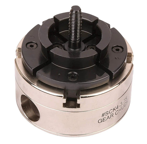 3-3/4 Inch 4-Jaw Self-Centering Wood Lathe Chuck With 2 Inch Round Jaw, 1x8TPI To 3/4x16TPI Adapter, Screw Chuck, Tightening Key