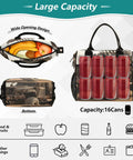 Monster Truck Desert Insulated Cooler Bag Lunch Box Tote large capacity with top view of fruits and full side with cans