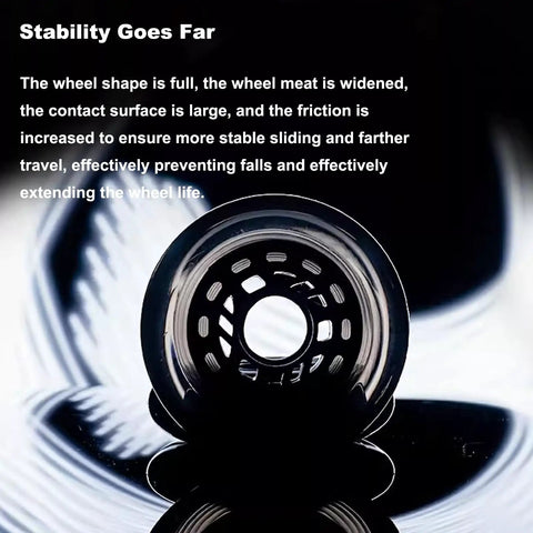 Inline Skate Wheel Replacement Set 72mm 76mm 80mm Ultra Durable 90A PU Wheels For Inline Skates And Blade Roller Indoor Outdoor Use Easy Swap Quiet Ride High Performance Wheel Pack in dark setting
