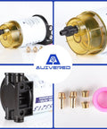 Close-up of 10 Micron Fuel Water Separator Filter Assembly Kit for Marine Outboards Compatible with Mercury and Yamaha Engines