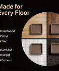 Heavy Duty Non Slip Furniture Pads For Hardwood Floors, 8 Pack Of 3 Inch Rubber Caster Cups on various floor types.