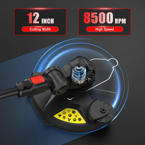 Cordless 12 Inch 3 In 1 String Trimmer Weed Eater Tool Only Red Workhorse With 8500 RPM Upgraded Motor for M18 18V System