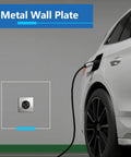 NEMA 14-50R Wall Plate 1-Gang Outlet Cover For EV Charger And RV Receptacle Built Tough Stainless Steel Mounting Plate in use