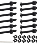 12 Pcs M6 x 55mm Hex Socket Head Screws and Barrel Nuts Hardware Kit for Bunk Beds and Furniture Replacement Bolts with Wrench