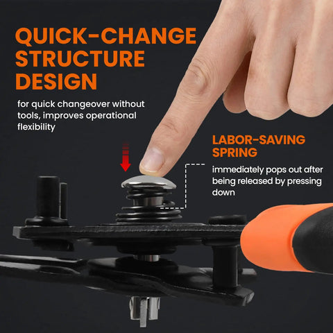Quick-change mechanism of 4 In 1 Snap Ring Pliers Set With Interchangeable Jaw Heads For Internal And External Clips
