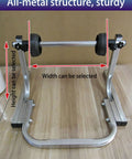 Heavy Duty All Metal Roll Holder And Rock Solid Bubble Wrap Dispenser For Stretch Film And Foam With Stable Weighted Base and adjustable height and width.