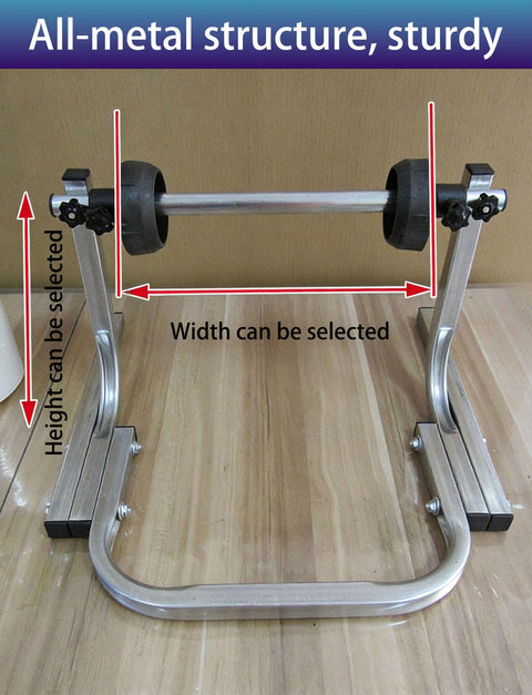 Heavy Duty Metal Roll Dispenser For Bubble Wrap Stretch Film And Foam Sturdy Packaging Holder with adjustable height