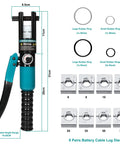 10 Ton Hydraulic Crimping Tool With 9 Dies For Battery Cable Terminals And Stainless Steel Wire Rope Crimping with accessories.