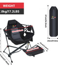 Heated Hammock Camping Chair With Footrest And Battery Pack Power Bank Included for All Day Outdoor Chill Kickback Sessions