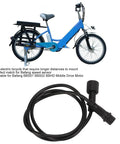 Speed Sensor Extension Cable 3 Pin Female To Male For BBS01 BBS02 BBHD Mid Drive Electric Bike Motors shown with bicycle