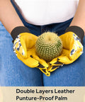 Cowhide Leather Gardening Gloves For Women And Men Tough As Nails Thorn Proof Puncture Resistant Work Gloves handling cactus