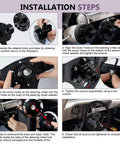 Installation steps for Pro Built 6 Hole Quick Release Steering Wheel Hub Adapter With Snap Off Boss Plate And Anti Theft Heightening Plate In Satin Black.
