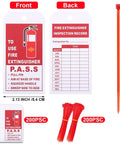 Bulk Fire Extinguisher Inspection Tags Kit With 200 Tags, 200 Adjustable Zip Ties, And 200 Monthly And Annual Safety Tags shown