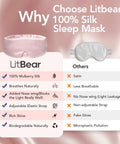 100 Percent Mulberry Silk Sleep Mask For Women Adjustable Comfort Side Sleeper Friendly Full Blackout Eye Cover For All Night Pink