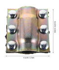 Close-up of Leak Repair Clamp for Pipes DN25 By 110mm with six bolts, suitable for pipe sealing