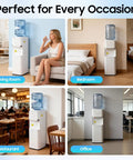 Hot And Cold Water Cooler Dispenser For 5 Gallon Bottle With Top Loading Design in living room, bedroom, restaurant, office