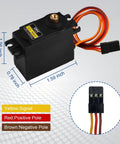 Six Pack MG996R Metal Gear Digital Servo Motor High Speed Torque For JR RC Helicopter Car Boat And Robot dimensions with wires