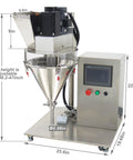 No Sweat Plug And Play Semi Automatic 10 To 200 Gram Powder Filler Machine with clear viewport and adjustable mixer.