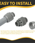 Three Quarter Inch Liquid Tight Conduit Connector 180 Degree Straight Non Metallic NPT Nylon 6 PVC Electrical Fittings for DIY